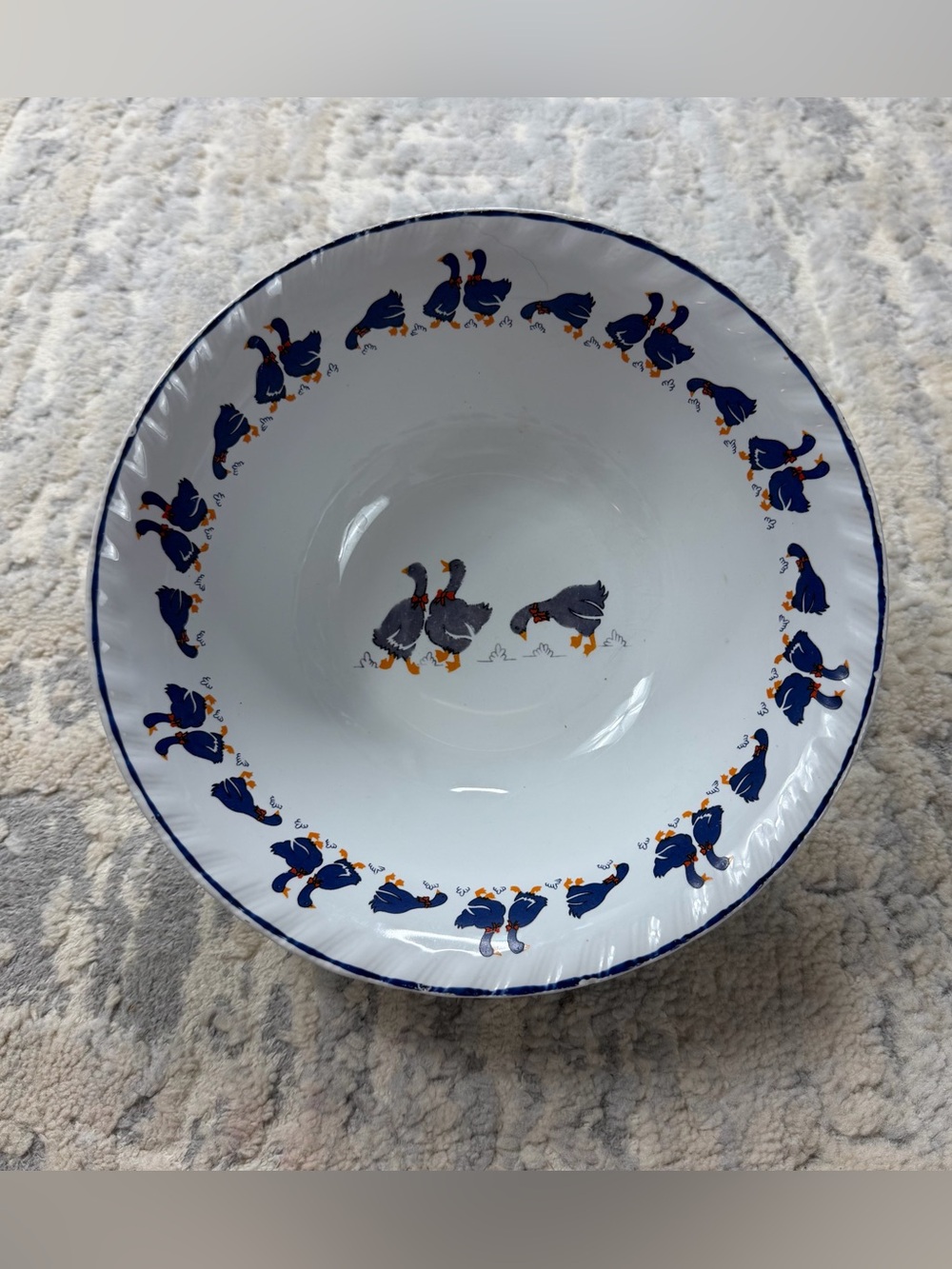 VTG Royal 9” Serving Bowl County Blue Geese Ducks